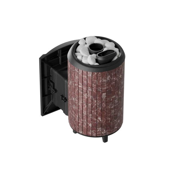 Печь банная «Атмосфера L» в ламелях «Россо Леванто»